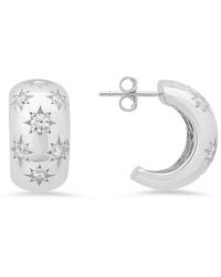 Kylie Harper - Chunky Celestial Statement Hoop Earrings - Lyst