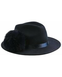 Hortons England - Goodwood Pom Pom Fedora - Lyst