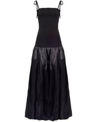 Amy Lynn - Alexa Satin Puffball Maxi Dress - Lyst