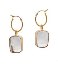 Goddess Charms - Neutrals Clear Quartz Elemental Crystal Earrings - Lyst