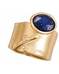 Rare Matters Jewelry - Brilliance Lapis Gemstone Statement Ring - Lyst