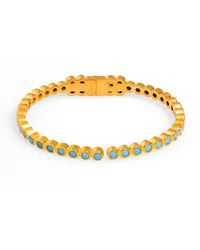 Ebru Jewelry - Gemstone & Dainty Bangle Bracelet - Lyst