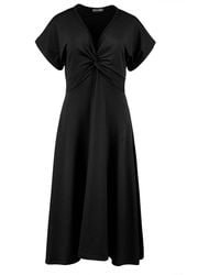 Conquista - Knot Detail Midi Dress - Lyst