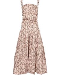 Amy Lynn - Neutrals Alexa Snake Print Puffball Dress - Lyst