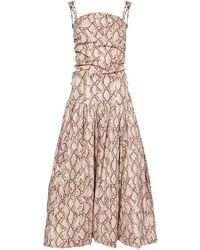 Amy Lynn - Neutrals Alexa Snake Print Puffball Dress - Lyst