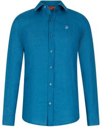 Maison Tangerine - Linen Shirt Azure - Lyst