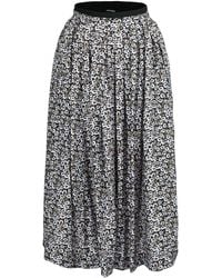 Smart and Joy - Flared Printed Skirt With Elastic Waistband - Lyst