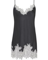 Avenue 8 - Silk Lace Detailed Mini Cami Dress - Lyst