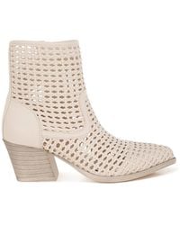 Rag & Co - Artisole Woven Pleather Block Heel Boots - Lyst