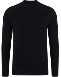 Paul James Knitwear - Midweight Cotton Byrne Ribbed Mock Turtle Neck Jumper - Lyst