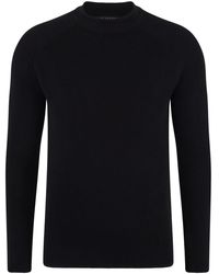 Paul James Knitwear - Midweight Cotton Byrne Ribbed Mock Turtle Neck Jumper - Lyst