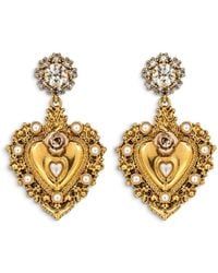 Vstyle - Sacred Heart Pearl Earrings - Lyst