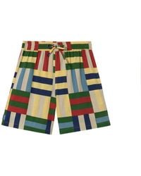 Thinking Mu - Checkered Field Henry Bermuda Shorts - Lyst
