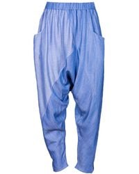 carlton jones - Tencel Denim Drop Crotch Pant - Lyst
