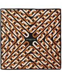 Le Parmentier - Chain Motif Bandana Silk Scarf - Lyst