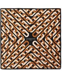 Le Parmentier - Chain Motif Bandana Silk Scarf - Lyst