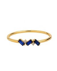 Belinda Jewelz - Sapphire Triple Baguette Birthstone Ring - Lyst