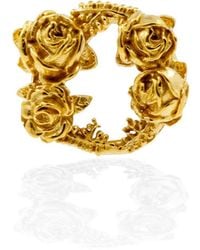 Lee Renee - Rose Halo Lapel Pin Gold - Lyst