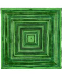 Kargede - Silk Scarf – Designer, Striped, Square - Lyst