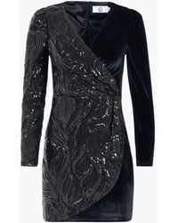 The Gt Atelier - V Neck Fitted Mini Dress - Lyst