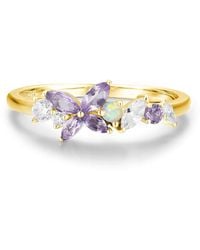 Azura Jewelry New York - Monarch Butterfly Amethyst Opal Ring Vermeil - Lyst