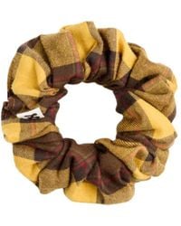 Cafide - Tartan Mustard Scrunchie Hair Tie, Noa - Lyst