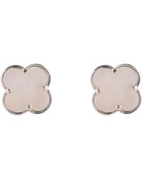Von Treskow - Clover Mother Of Pearl Stud Earrings - Lyst