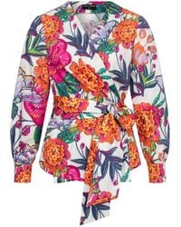 Marianna Déri - Wrap Blouse With Floral Print - Lyst
