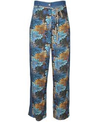 Lalipop Design - Floral Print Wide-Leg Pants - Lyst