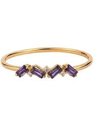 Belinda Jewelz - Alexandrite Full Baguette Birthstone Ring - Lyst