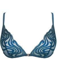 MONIQUE MORIN LINGERIE - Echo Triangle Bralette Abyss - Lyst