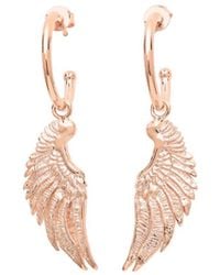 Seven Saints - Angel Wing Hoop Earrings, Over Sterling - Lyst