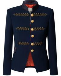 The Extreme Collection - Cropped Embroidered Blazer Renata - Lyst
