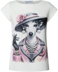 The Extreme Collection - Printed T-Shirt With Sculptural Petal Sleeves - Lyst