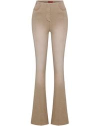 Pcfg - Neutrals Cotton Coated Flare Pant - Lyst