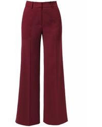 AGGI by HALEWSKI - Franzi Burgundy Wine Wide Leg Trousers - Lyst