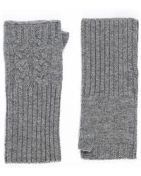 Bel Cashmere - Cable Cashmere Mittens - Lyst