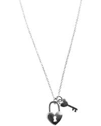 FV Jewellery - The Heart Series Heart Lock & Key Necklace - Lyst
