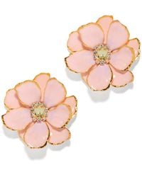 The Pink Reef - Large Jewel Box Floral Earrings - Lyst