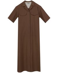 InAvati - Maxi Camel Dress With Front Pockets - Lyst