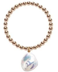 Ora Pearls - Gold Orb Ring Keshi Pearl - Lyst