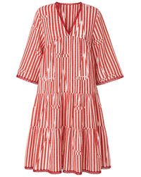 Adrift Clothing - Mable Cotton Silk Short Dress - Lyst