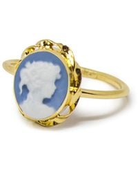 Vintouch Italy - Plated Sky Mini Cameo Ring - Lyst