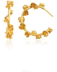 Milou Jewelry - Large Flower Hoop Earrings - Lyst