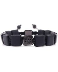 Shar Oke - Matte Onyx Square Bracelet - Lyst