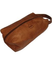 Berber Leather - Neutrals Leather Wash Bag - Lyst
