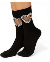 HIGH HEEL JUNGLE by KATHRYN EISMAN - Gem Crystal Heart Sock - Lyst