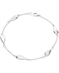 Lucy Quartermaine - Solid Sterling Station Tear Drop Bracelet - Lyst