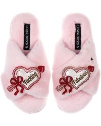 Laines London - Classic Laines Slippers With Fucking Fabulous Hearts Brooches - Lyst
