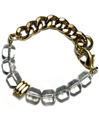 Rachel Nathan - Remix: Rock Quartz Barrel & Brass Heishi Bracelet - Lyst
